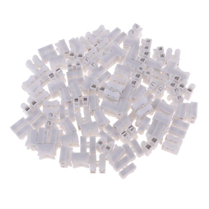 100pcs CH-2 Press Type Self-Locking Electric Wiring Spring Terminal