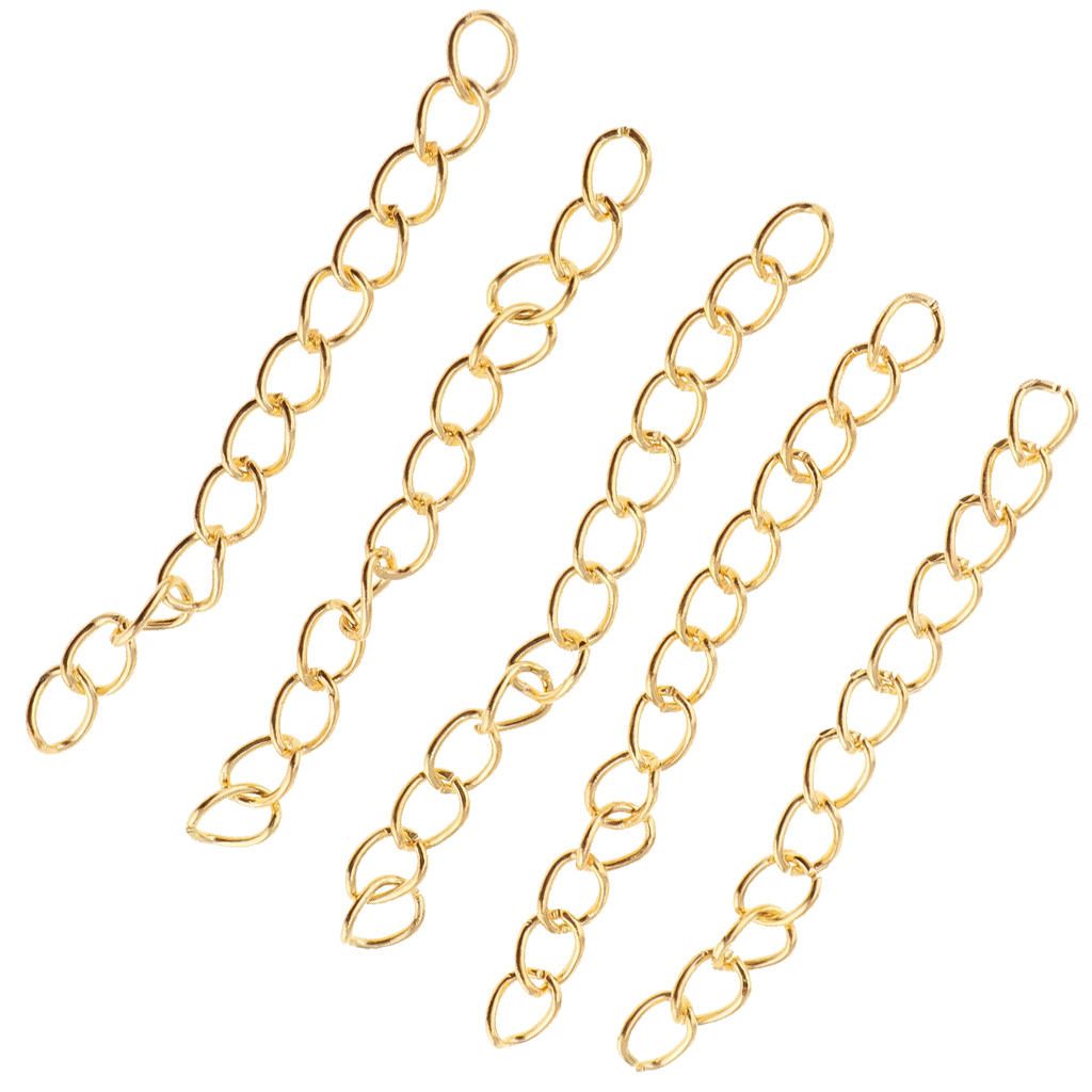 100 Pieces 50/70mm Extension Extender Chains Tail Links Jewellery