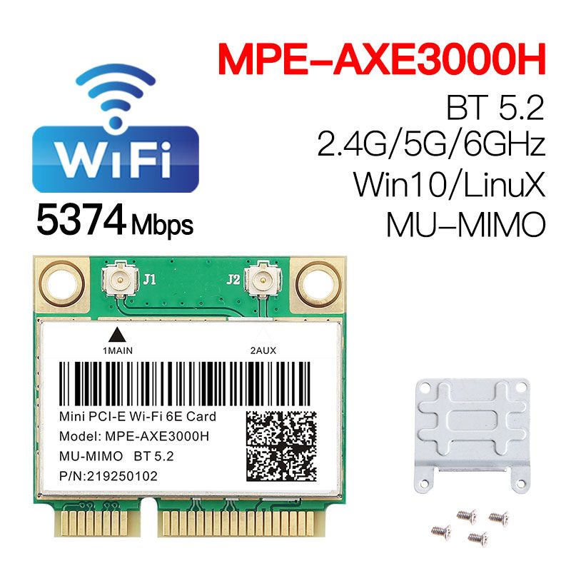 3000Mbps Wifi 6 Wireless Adapter Mini PCI-E Card Bluetooth 5.0 Notebook WWifi