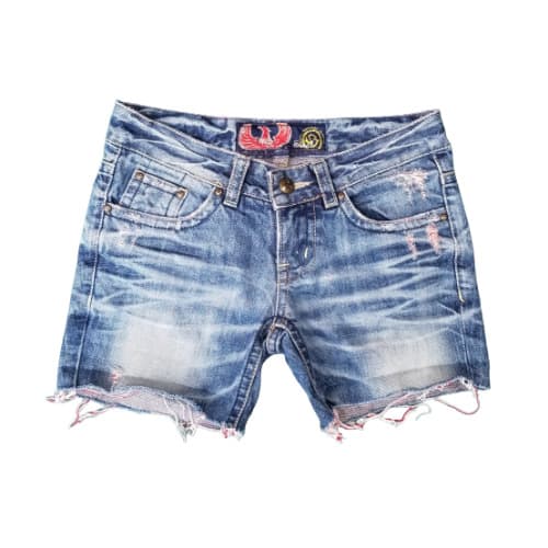 Ladies Designer Bumshort-blue