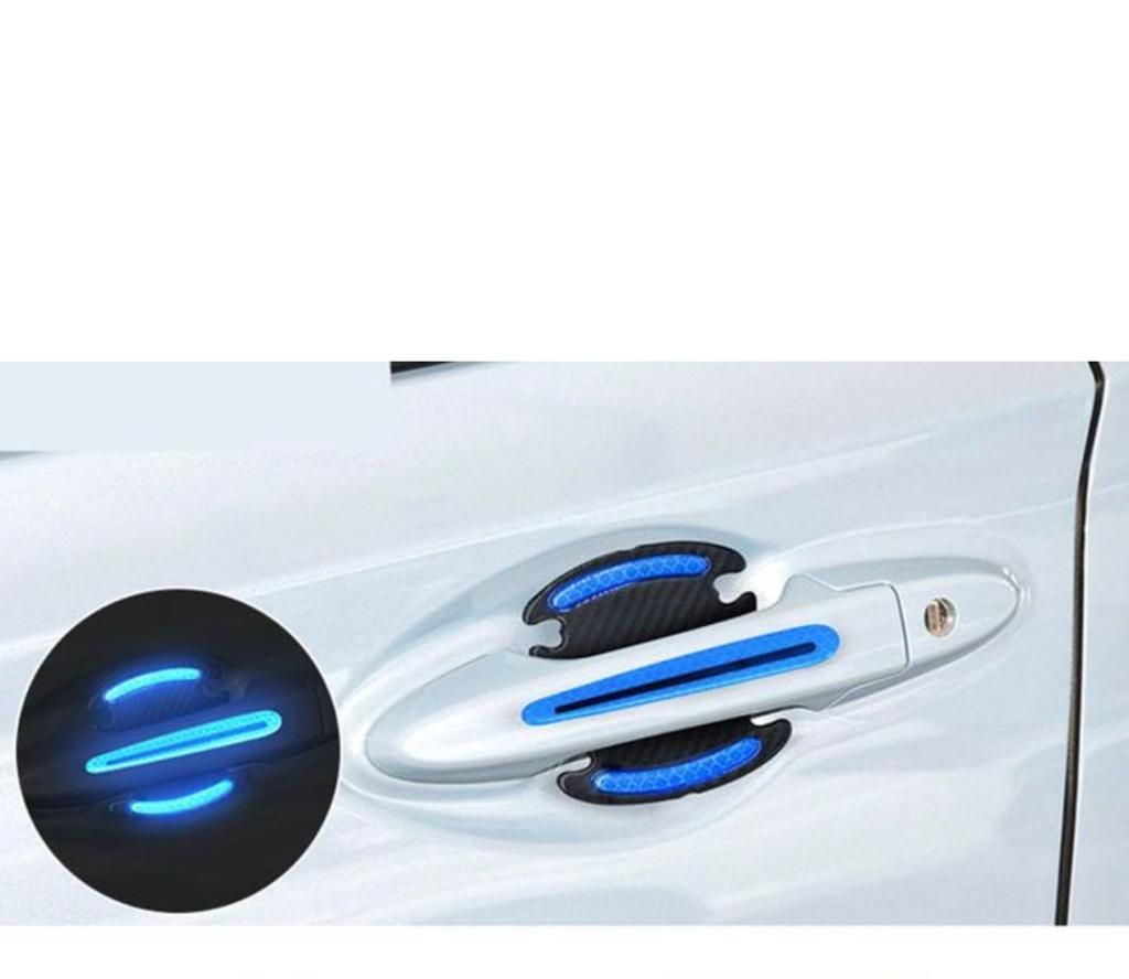 4pcs Anti-scratch Door Handle Reflective Sticker