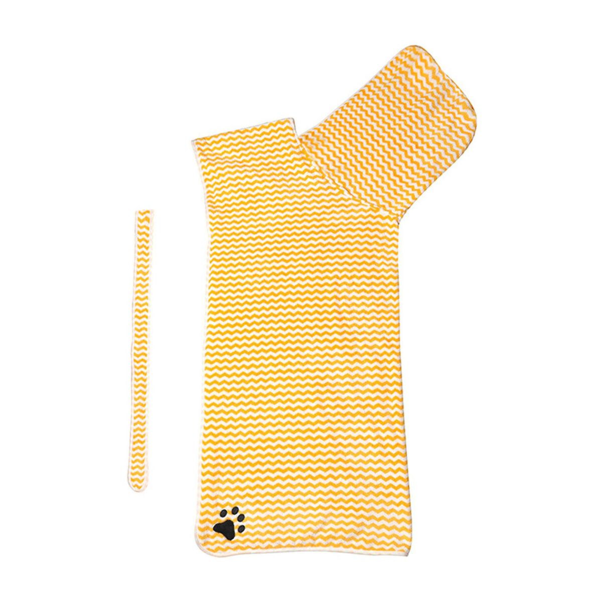 Pet Bathrobe Water Absorption Cat Bathrobe Yellow