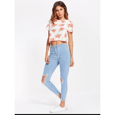 Light Wash Distressed Jeans