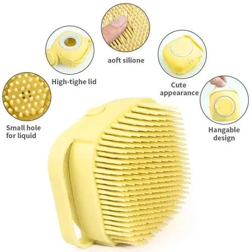 Silicone Soft Bath Brush With Shampoo Dispenser