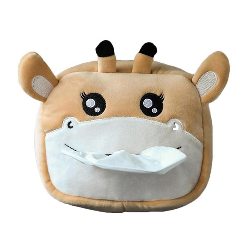 Cute Plush Removable Tissue Boxes Cover Napkin Tissue Paper Boxes Holder For Car Home Garden Kitchen Storage Organization Cases