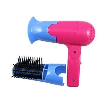 Multi-Function Mini Hair Dryer with Roller - 2-in-1