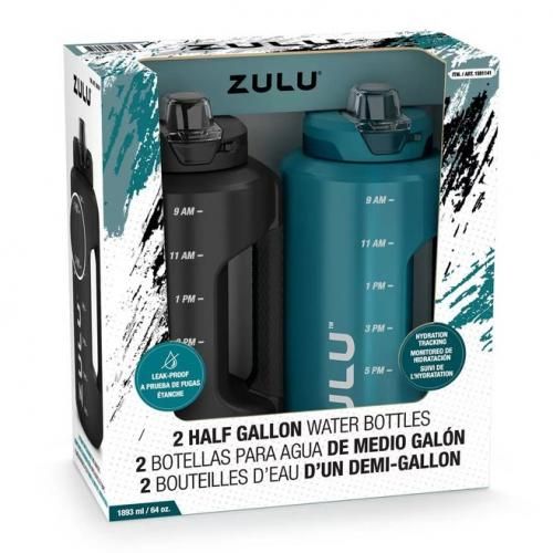 Zulu Water Bottles With Hydration Tracking Time