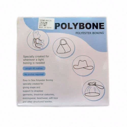 Polyster Boning - White