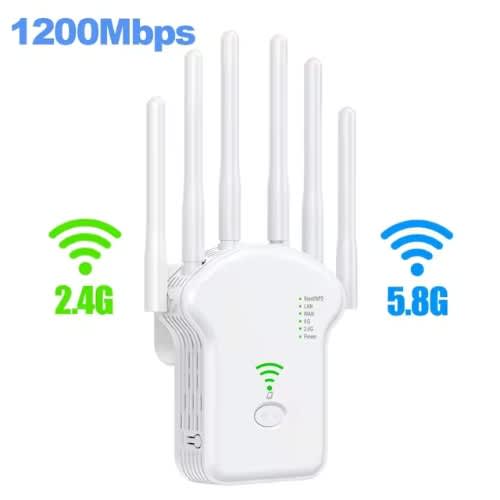 Wifi Extender 1200mbps  With Long Range Antenna and 5g Dual Frequency