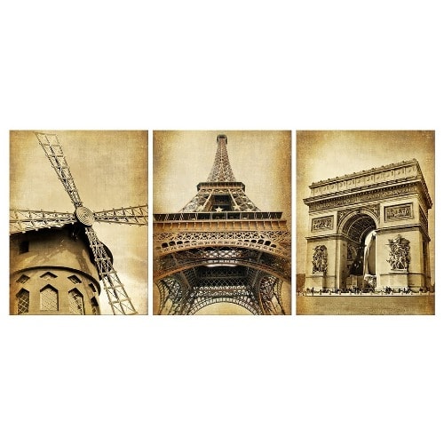 Pyradecor Places Of Interest 3 Panels Landscape Artwork Giclee