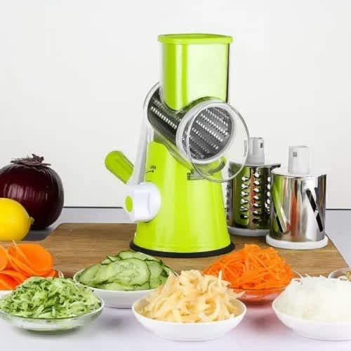 Tabletop Drum Grater/Shedder/Slicer With Black Knob - 23cm By 28cm
