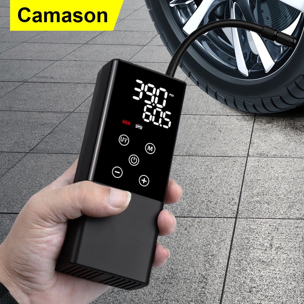 Camason Rechargeable Air Pump Tire Inflator Cordless Portable Compressor Digital Car Tyre Pump For Car Bicycle Tires Balls