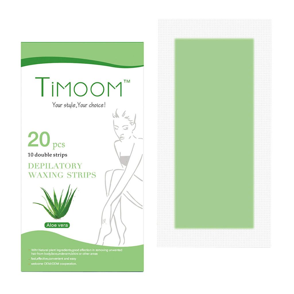 20pcs Dualsided Depilatory Waxing Strips Cold  Bikini Hair Aloe