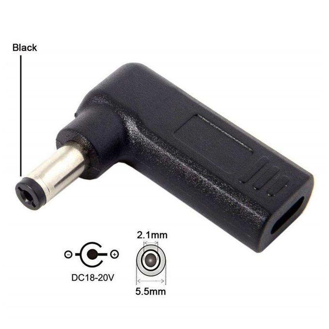 Typec F To 5521mm Male Right Head PD  DC