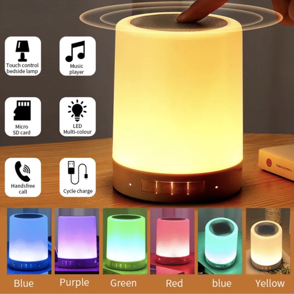 Portable Bluetooth Speaker Wireless Mini Player Touch Shooting Light Colorful LE