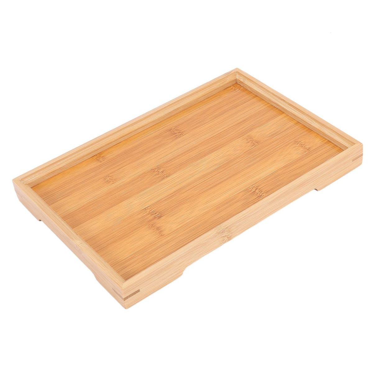 Wooden Serving Tray Kung Fu Tea Cutlery Trays Storage Pallet Fruit Plate Decoration 6 Sizes Japanese Food Bamboo Rectangular 28x19Cm