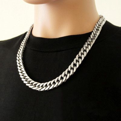 Men's Hip Hop Titanium Steel Cuban Chain Necklace