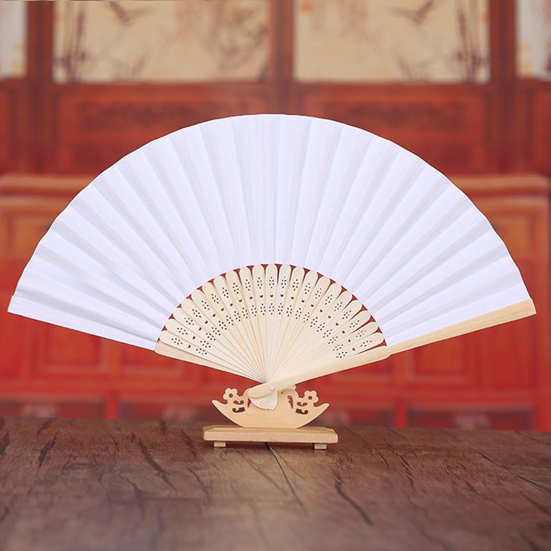 Birthday Fans Gift Wedding Hand DIY Ladies Paper Party Baby Folding Favor Chinese Bamboo Shower Decoration