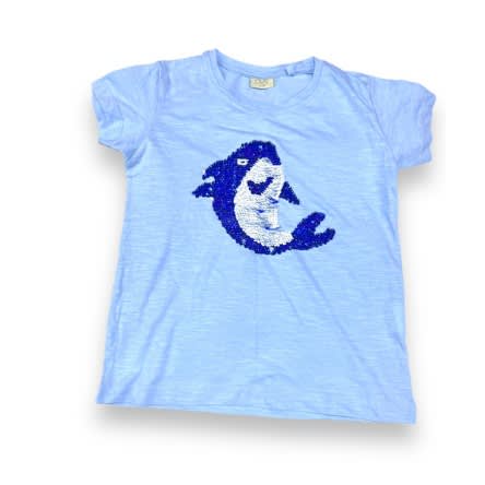 Girls Colorful Top - Light Blue