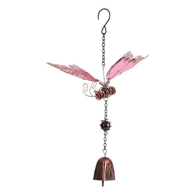 Beautiful  Luminous Wind Chimes Cute Outdoor Butterfly Pink Bells