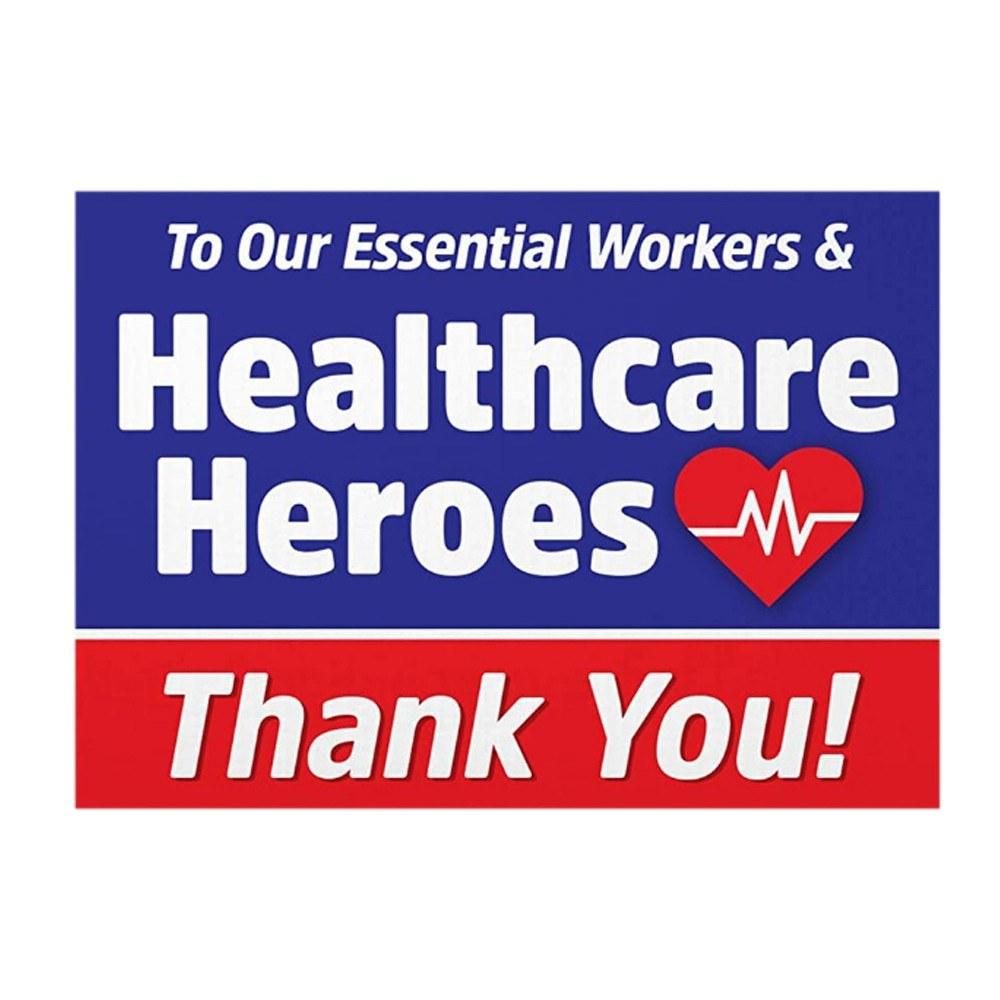 Portable Lightweight PVC Easy To Stick And Remove Health Care Worker Hero Waterproof Sticker