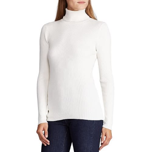 Female Turtle Neck Long Sleeve - White