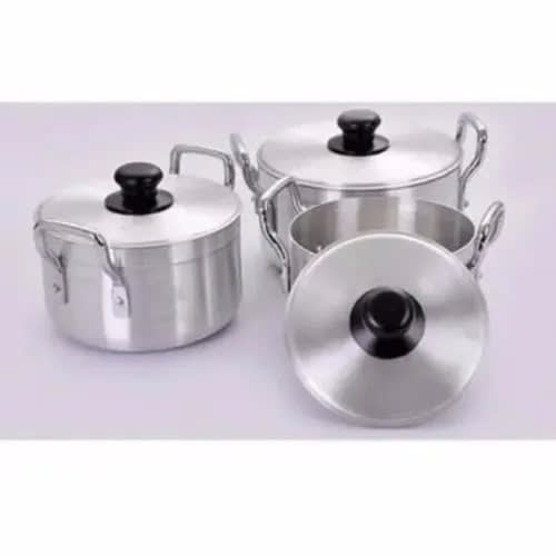 Affordable Aluminum Cooking Pots - Set Of 3
