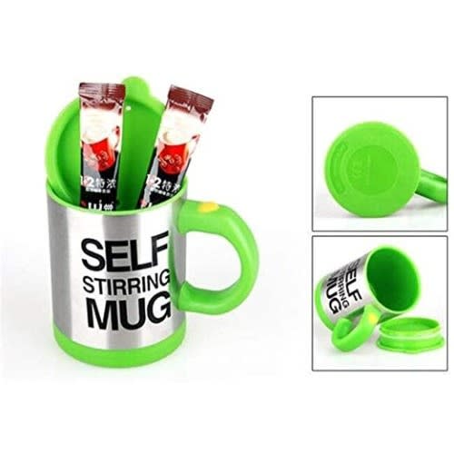 Self Stirring Mug Coffee Cup - Green