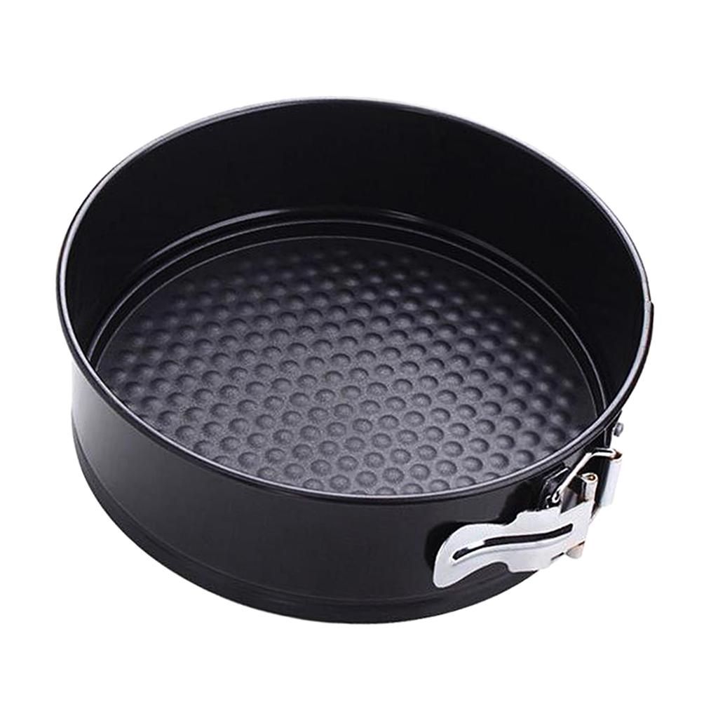 Loose Base Tin With Non- Coating For Cake Black Round