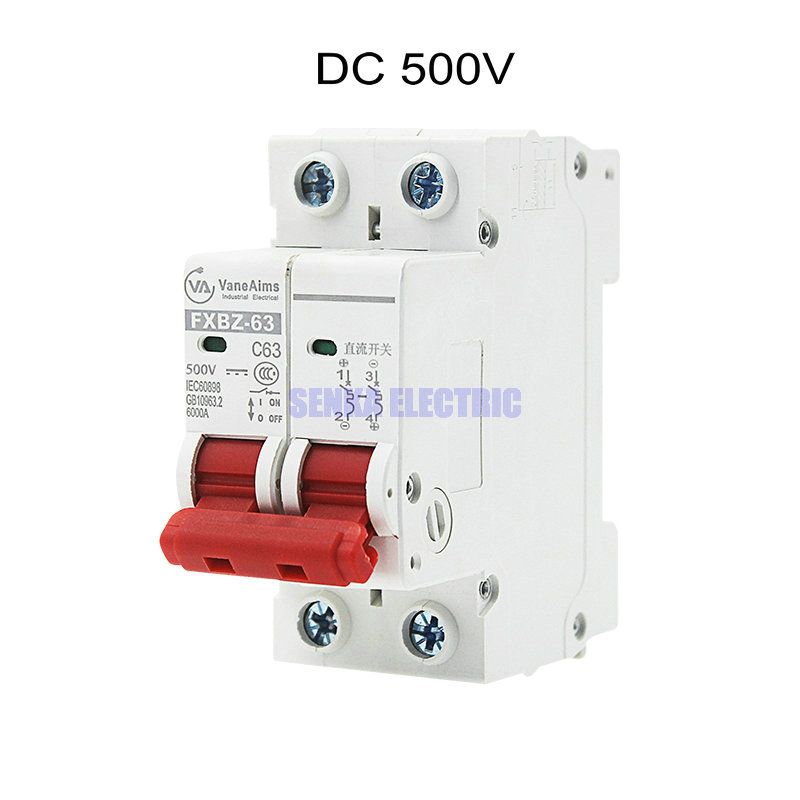20A Mini Solar Circuit 25A 6A 10A 500V 16A 2P DC Breaker