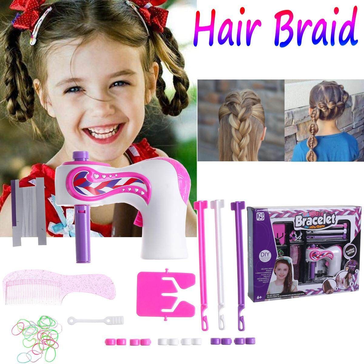 Women Girls Kids Automatic Twist Braid Knitted Electric Hair Braider Plait Twist Styling DIY Braiding Machine Quick Braid Tool