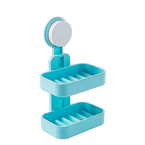 Double Bathroom Soap Dish Holder - Blue