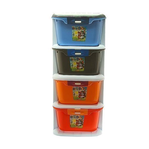 4-Tier Multicolour Storage Baby Cabinet