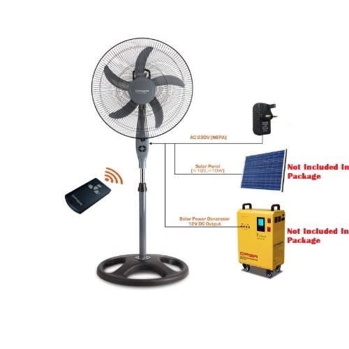 18" Ac/dc Standing Fan With Remote Control Qsf-18r