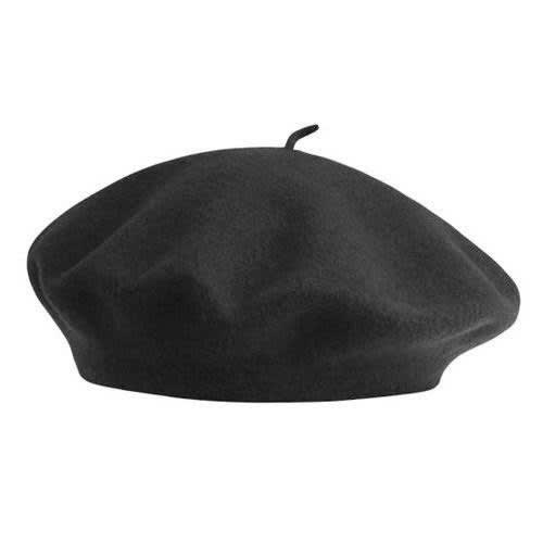 Plain Beret - Black