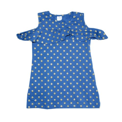 Girls Short Sleeve Dress - Blue
