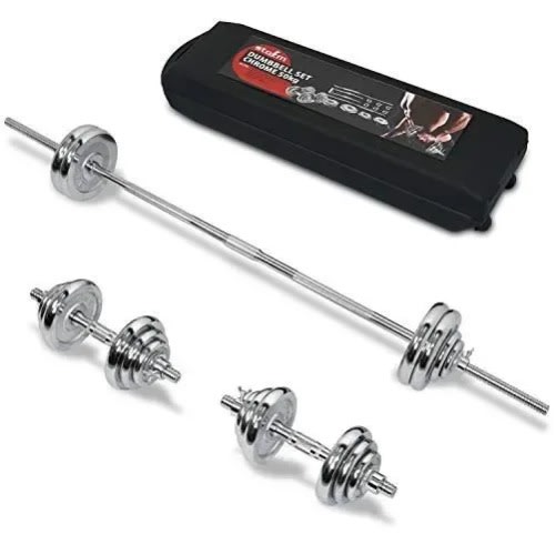Dumbbell With Case - 50kg  + Bar + Short Dumbbell Bar