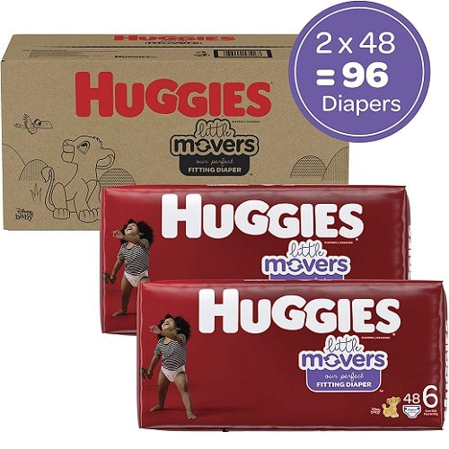 Little Movers Baby Diapers -Size 6- 96 Ct