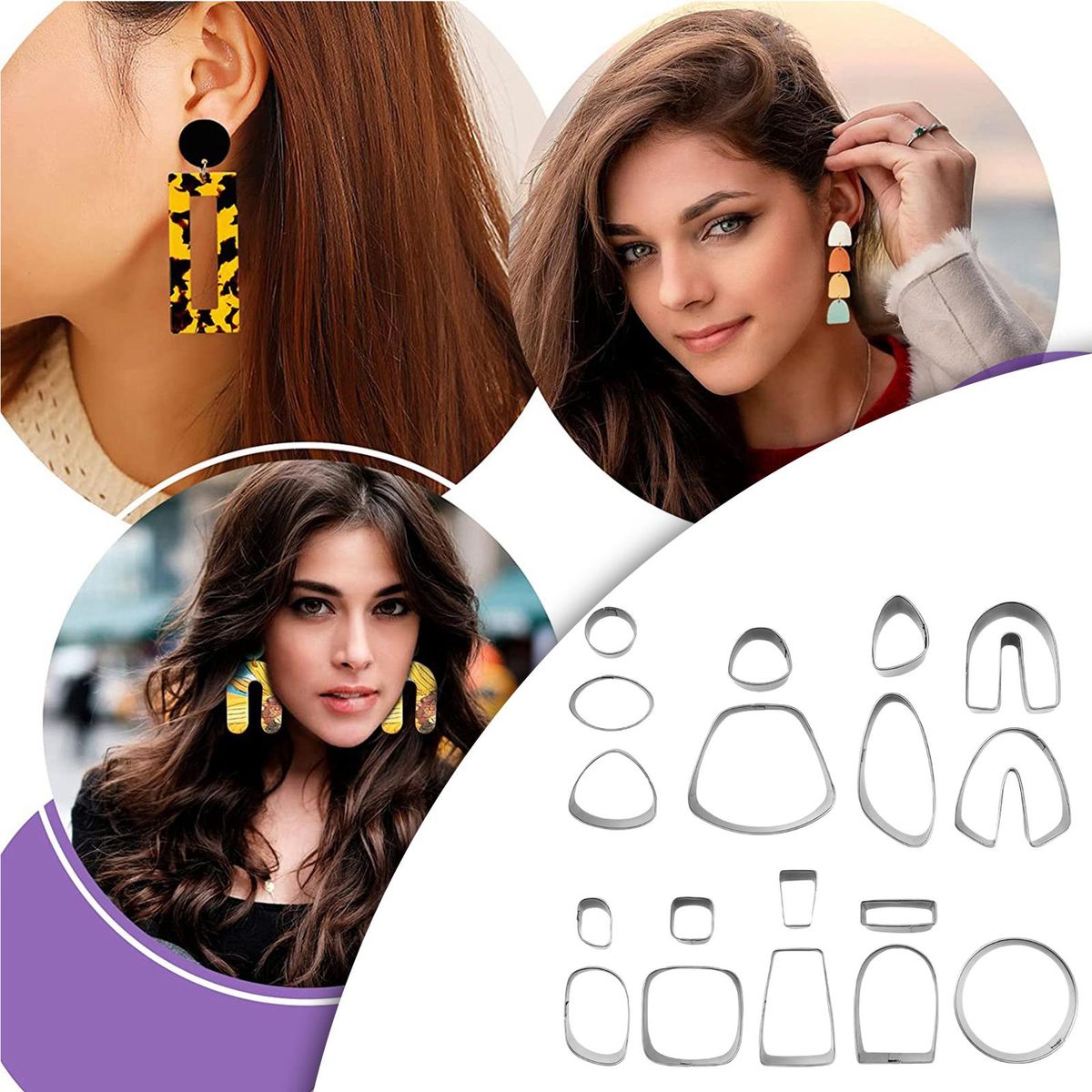 18 Pieces Polymer Clay Cutters DIY Mini  Mold For Cookie