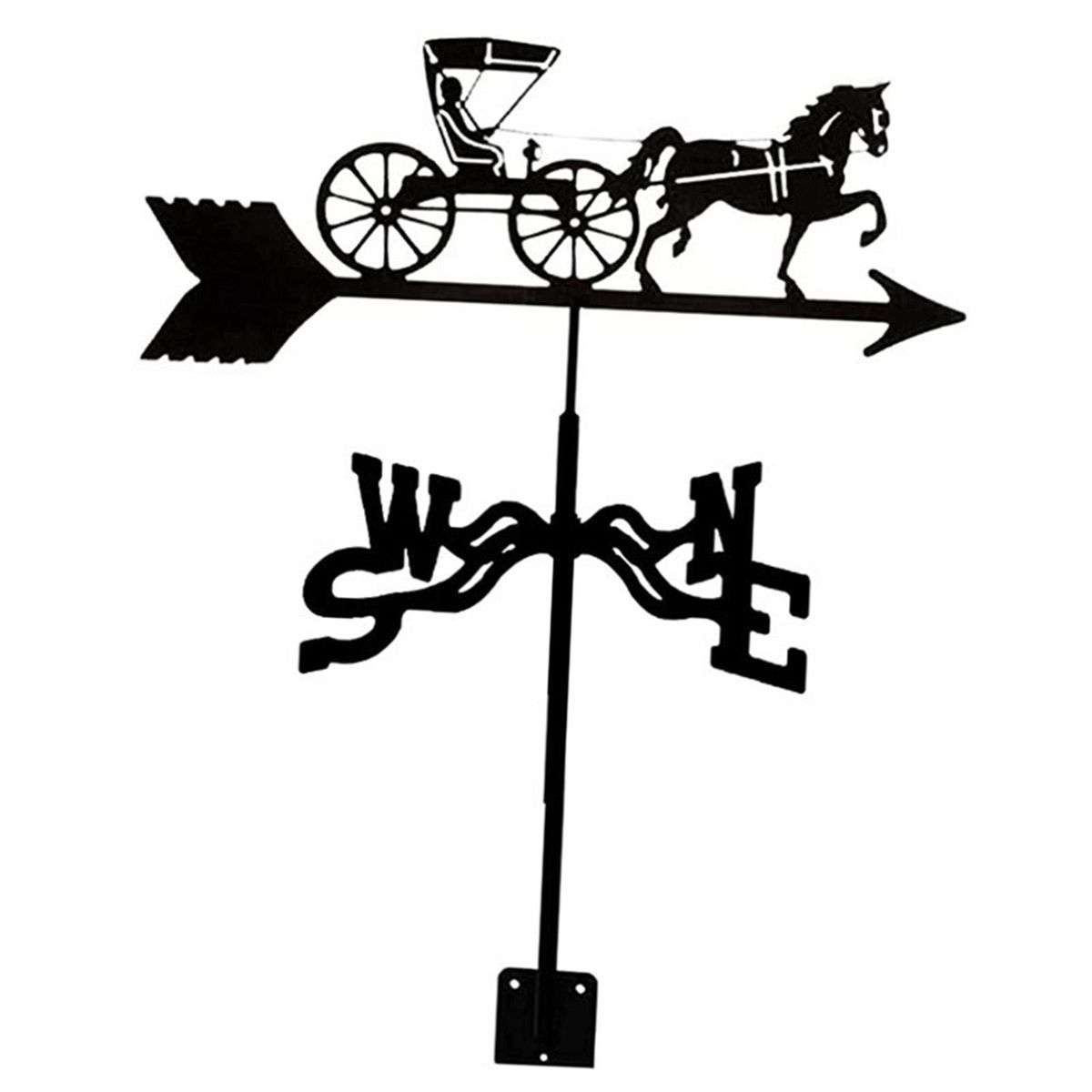 Practical  Garden Stake Yard Decor 55cm Tall Carriage