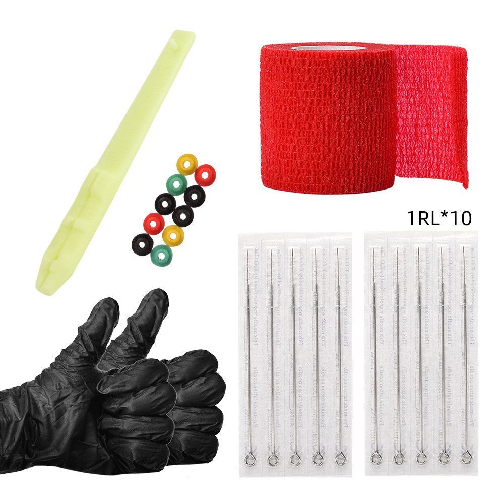 Tattoo Needles Set Disposable Tattoo Needles Gloves Grommets