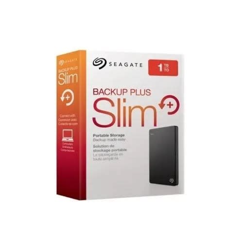 Backup Plus Slim Portable Hard Drive - 1TB - Black