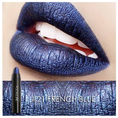 Matte Chunky Pencil Lipstick Shade 21 - French Blue