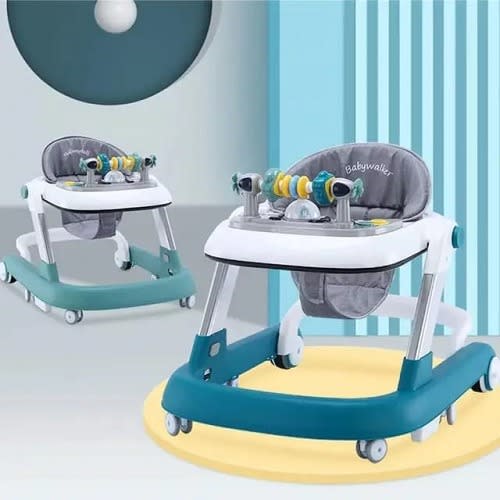Foldable Baby Walker With Pusher And Music