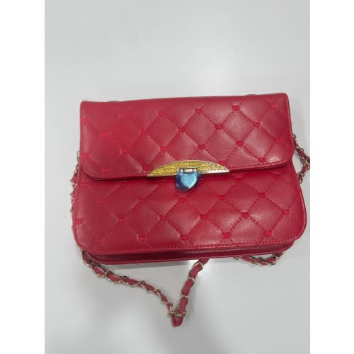Women's Quilted Crossbody Purse With Chain Strap