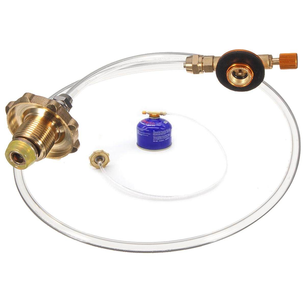 Outdoor Camping Propane LP Gas Refill Adapter Flat Cylinder Tank Coupler Valve