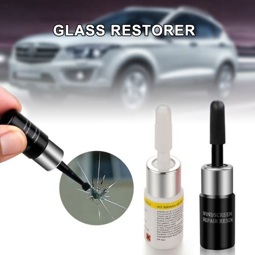 2pc Auto Glass Repair Fluid Windshield Repair Kit - BW - 3ml
