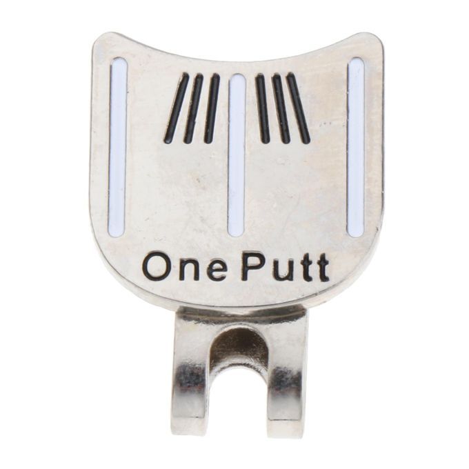 Golf Hat Clip Magnet Ball Marker Putt Alignment Tool Black Letter