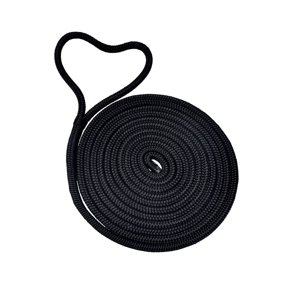12mm*6m Long Dock Line Nylon Braided Docking Lines Marine Mooring Rope With Eye Loop