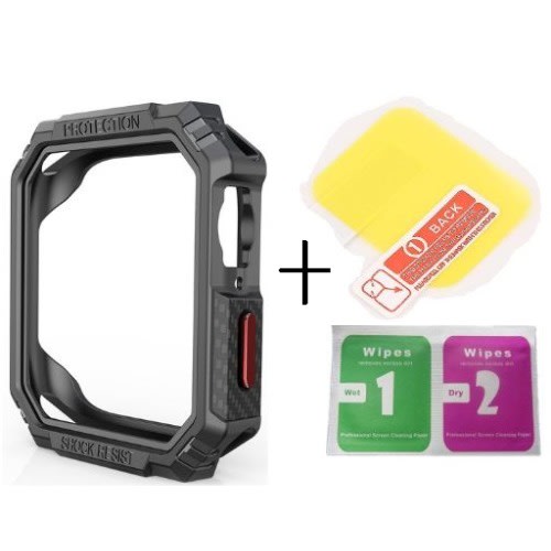Smart Watch Shock Case Cover + Screen Guard Protector - 44/45mm